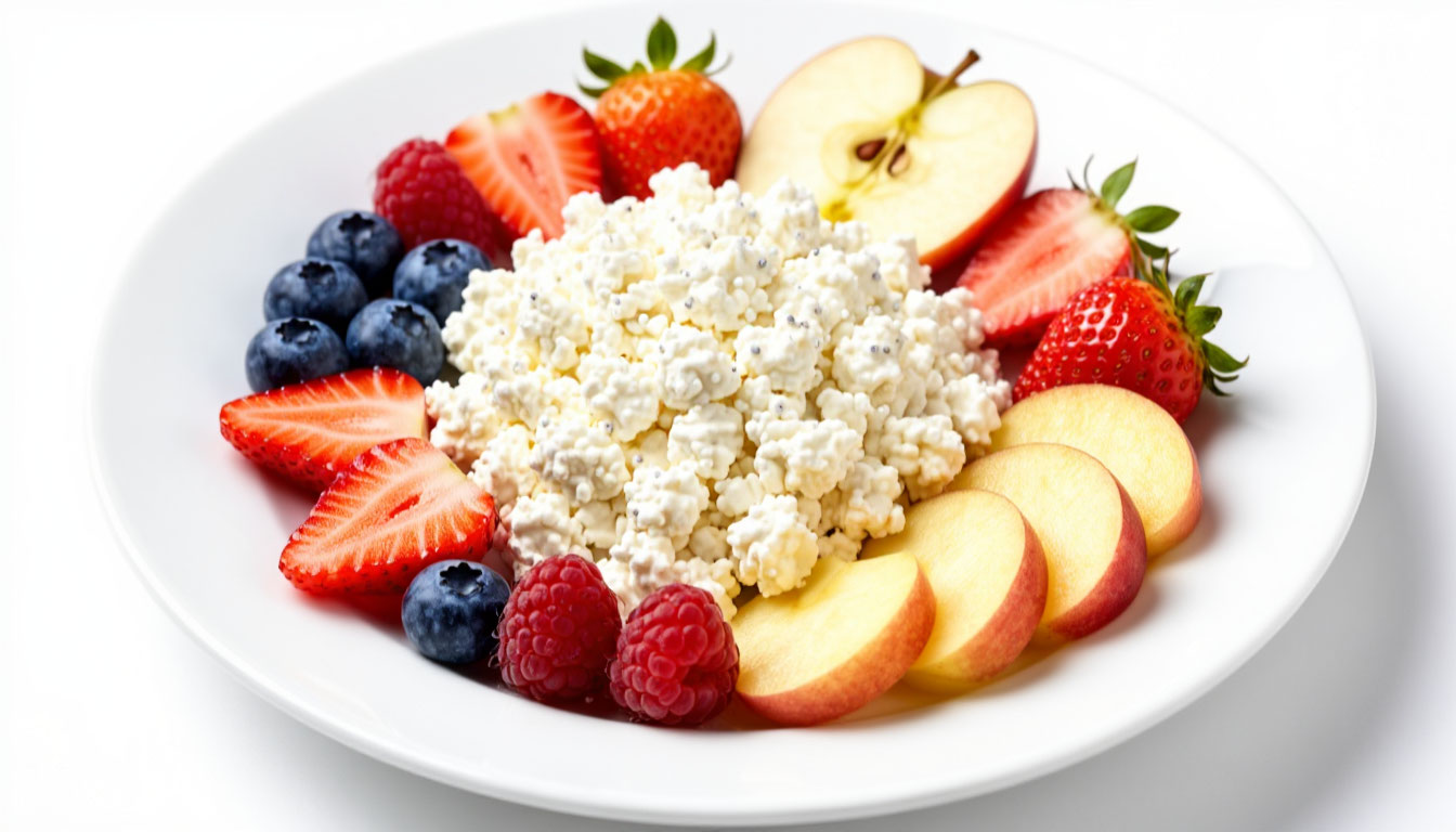 творог с ягодами и фруктами