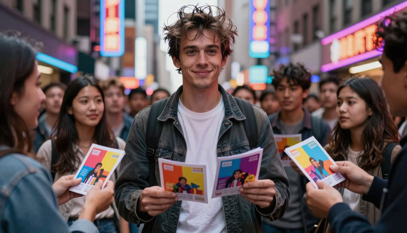 раздача буклетов