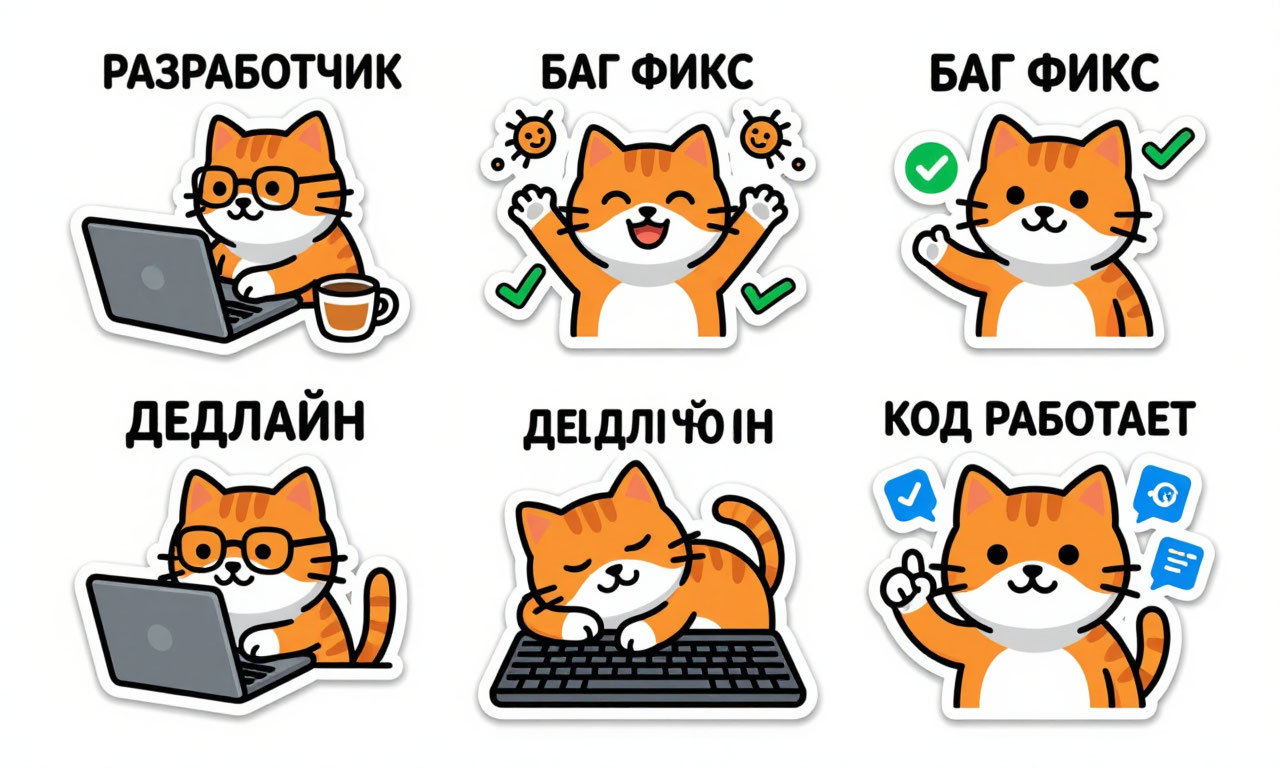 стикерпаки на листе а5